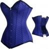 Black Polka Dot On Blue Satin