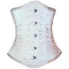 White Satin Steel Boned Corset Underbust Corset