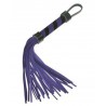 Fouet En Cuir Mauve Et Noir 28cm